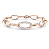 9K 18K Gold Lab Diamond Bracelet with Lobster Clasp
