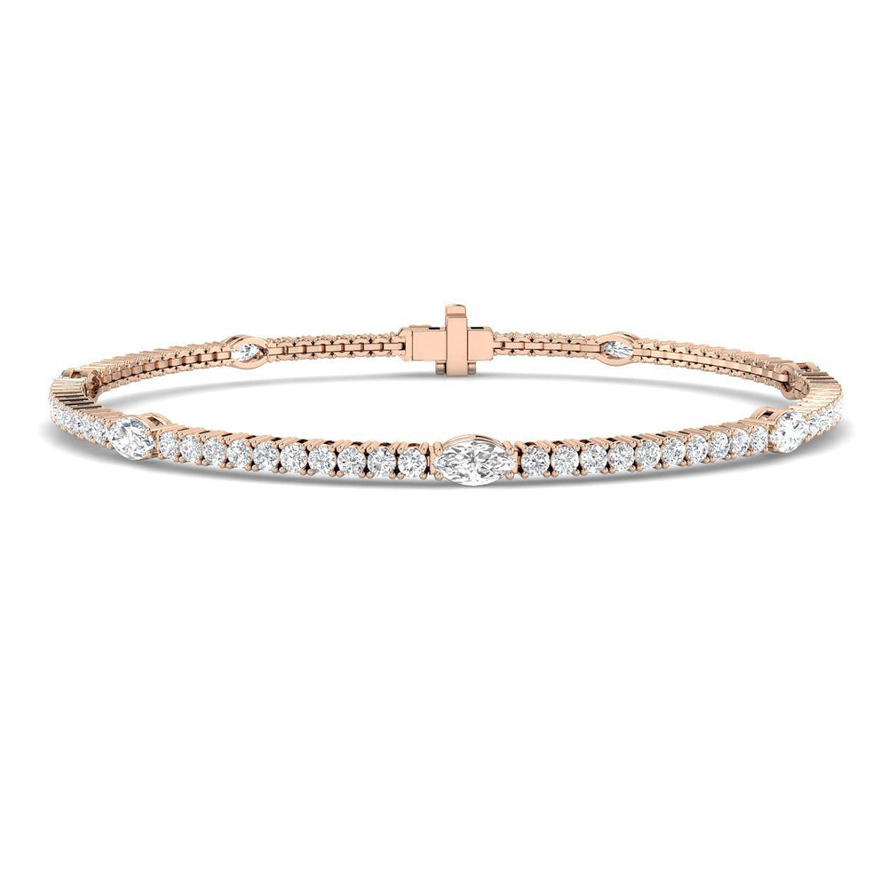 Natural Diamond Bracelet, Diamond Tennis Bracelet, Round Diamond Bracelet