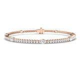 Natural Diamond Bracelet, Diamond Tennis Bracelet, Round Diamond Bracelet