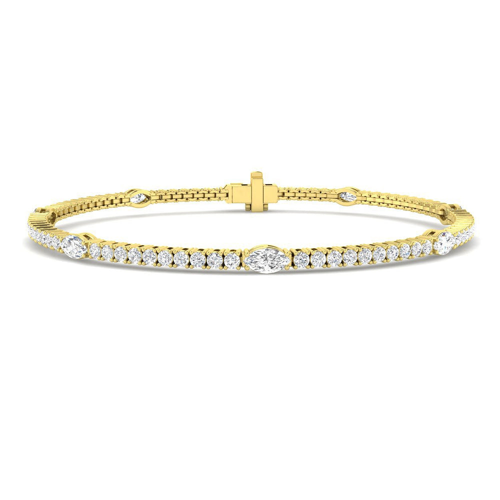 Elegant Diamond Bracelet, Wedding Jewelry Bracelet, Anniversary Gift Bracelet