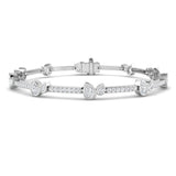 9K Yellow Gold Bracelet, Prong Set Diamond Bracelet, Bezel Set Diamond Bracelet, Luxury Diamond Bracelet