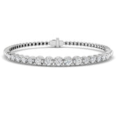 Natural Diamond Bracelet, Diamond Tennis Bracelet, Round Diamond Bracelet, 9K White Gold Bracelet
