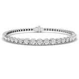 Natural Diamond Bracelet, Diamond Tennis Bracelet, Round Diamond Bracelet, 9K White Gold Bracelet