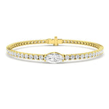 Solitaire Diamond Bracelet, Round Diamond Bracelet, Prong Set Diamond Bracelet, Luxury Diamond Bracelet