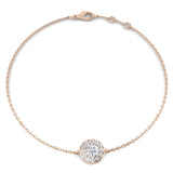 Clover Diamant-Kettenarmband mit Lünetten- und Pavé-Fassung aus Naturdiamanten in Platin