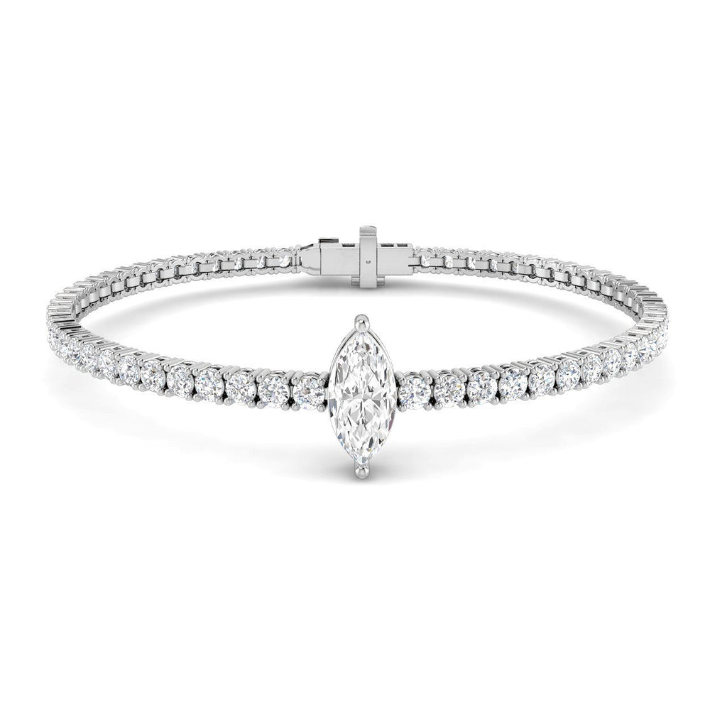 Lab Grown Diamond Bracelet, Marquise Diamond Bracelet, Marquise Solitaire Bracelet, Diamond Tennis Bracelet