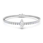 Lab Grown Diamond Bracelet, Marquise Diamond Bracelet, Marquise Solitaire Bracelet, Diamond Tennis Bracelet