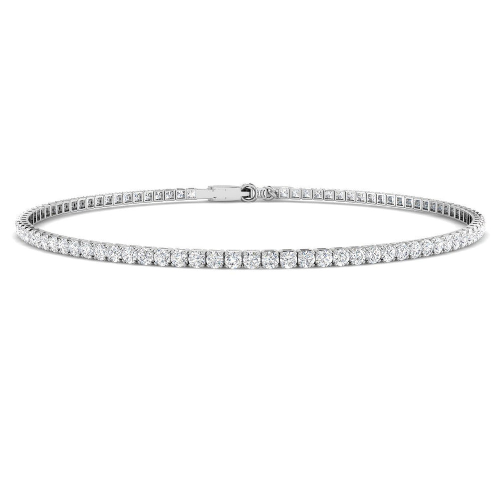 Lab Grown Diamond Bracelet, Diamond Tennis Bracelet, Round Diamond Bracelet, Solid Gold Bracelet