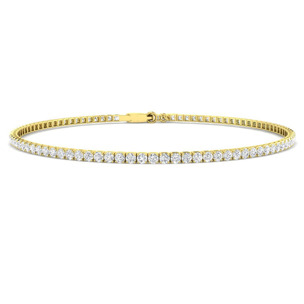 9K Gold Bracelet, 18K Gold Bracelet, Prong Set Diamond Bracelet, Luxury Diamond Bracelet
