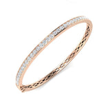 Clover Diamant-Kettenarmband mit Lünetten- und Pavé-Fassung aus Naturdiamanten in Platin