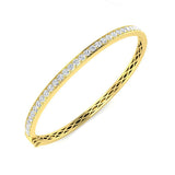 Clover Diamant-Kettenarmband mit Lünetten- und Pavé-Fassung aus Naturdiamanten in Platin