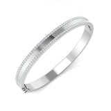 Clover Diamant-Kettenarmband mit Lünetten- und Pavé-Fassung aus Naturdiamanten in Platin