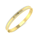 Clover Diamant-Kettenarmband mit Lünetten- und Pavé-Fassung aus Naturdiamanten in Platin