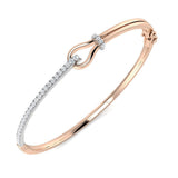 Clover Diamant-Kettenarmband mit Lünetten- und Pavé-Fassung aus Naturdiamanten in Platin