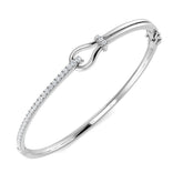 Clover Diamant-Kettenarmband mit Lünetten- und Pavé-Fassung aus Naturdiamanten in Platin