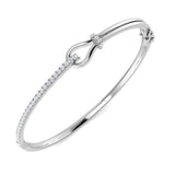 Clover Diamant-Kettenarmband mit Lünetten- und Pavé-Fassung aus Naturdiamanten in Platin