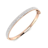Clover Diamant-Kettenarmband mit Lünetten- und Pavé-Fassung aus Naturdiamanten in Platin