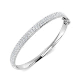 Clover Diamant-Kettenarmband mit Lünetten- und Pavé-Fassung aus Naturdiamanten in Platin