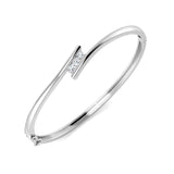 Clover Diamant-Kettenarmband mit Lünetten- und Pavé-Fassung aus Naturdiamanten in Platin