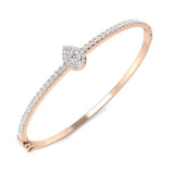 Clover Diamant-Kettenarmband mit Lünetten- und Pavé-Fassung aus Naturdiamanten in Platin