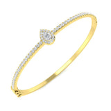 Clover Diamant-Kettenarmband mit Lünetten- und Pavé-Fassung aus Naturdiamanten in Platin