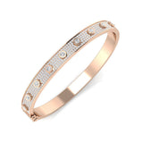 Bracelet de tennis de luxe en or et platine, serti de diamants ronds.