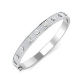 Clover Diamant-Kettenarmband mit Lünetten- und Pavé-Fassung aus Naturdiamanten in Platin