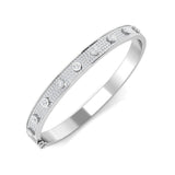 Bracelet de tennis de luxe en or et platine, serti de diamants ronds.