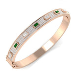 Bracelet de tennis de luxe en or et platine, serti de diamants ronds.
