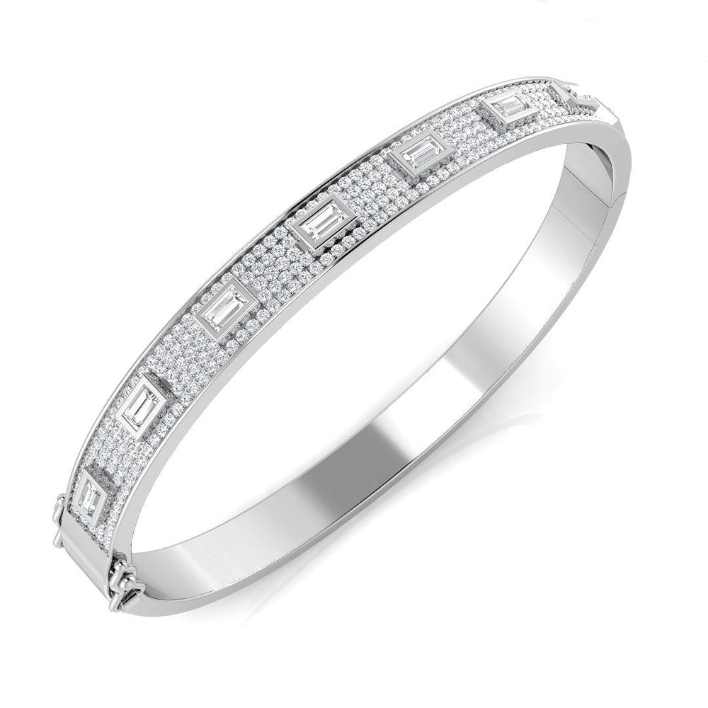18K Yellow Gold Bangle, Diamond Cuff Bangle, Luxury Diamond Bangle, Fine Jewelry Bangle