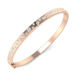 Clover Diamant-Kettenarmband mit Lünetten- und Pavé-Fassung aus Naturdiamanten in Platin