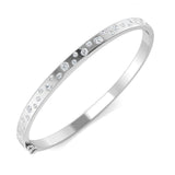 Clover Diamant-Kettenarmband mit Lünetten- und Pavé-Fassung aus Naturdiamanten in Platin