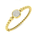 Clover Diamant-Kettenarmband mit Lünetten- und Pavé-Fassung aus Naturdiamanten in Platin
