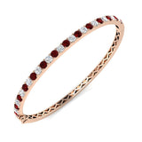 Clover Diamant-Kettenarmband mit Lünetten- und Pavé-Fassung aus Naturdiamanten in Platin