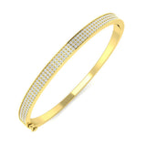 Clover Diamant-Kettenarmband mit Lünetten- und Pavé-Fassung aus Naturdiamanten in Platin