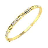 Clover Diamant-Kettenarmband mit Lünetten- und Pavé-Fassung aus Naturdiamanten in Platin