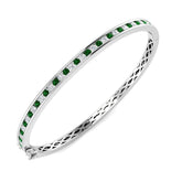 Clover Diamant-Kettenarmband mit Lünetten- und Pavé-Fassung aus Naturdiamanten in Platin