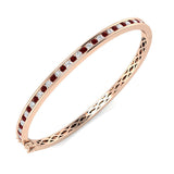 Bracelet de tennis de luxe en or et platine, serti de diamants ronds.