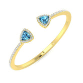Clover Diamant-Kettenarmband mit Lünetten- und Pavé-Fassung aus Naturdiamanten in Platin