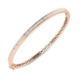 Clover Diamant-Kettenarmband mit Lünetten- und Pavé-Fassung aus Naturdiamanten in Platin