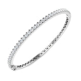 Clover Diamant-Kettenarmband mit Lünetten- und Pavé-Fassung aus Naturdiamanten in Platin