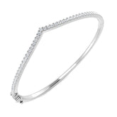 Clover Diamant-Kettenarmband mit Lünetten- und Pavé-Fassung aus Naturdiamanten in Platin