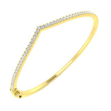 Clover Diamant-Kettenarmband mit Lünetten- und Pavé-Fassung aus Naturdiamanten in Platin
