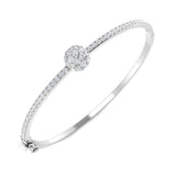 Bracelet de tennis de luxe en or et platine, serti de diamants ronds.