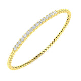 Clover Diamant-Kettenarmband mit Lünetten- und Pavé-Fassung aus Naturdiamanten in Platin