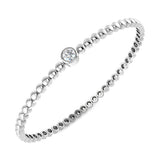 Clover Diamant-Kettenarmband mit Lünetten- und Pavé-Fassung aus Naturdiamanten in Platin