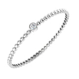 Clover Diamant-Kettenarmband mit Lünetten- und Pavé-Fassung aus Naturdiamanten in Platin