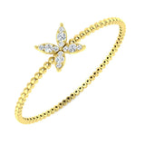 Bracelet de tennis de luxe en or et platine, serti de diamants ronds.