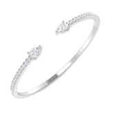 Clover Diamant-Kettenarmband mit Lünetten- und Pavé-Fassung aus Naturdiamanten in Platin