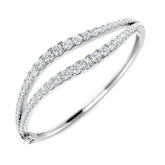 Clover Diamant-Kettenarmband mit Lünetten- und Pavé-Fassung aus Naturdiamanten in Platin